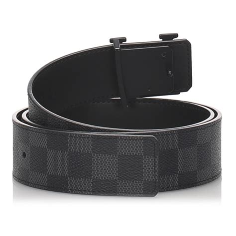 louis vuitton belt initiales damier graphite black grey|louis vuitton 40mm belt.